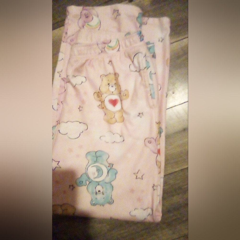 Care Bears Pj Pants Size Large Pink multi color